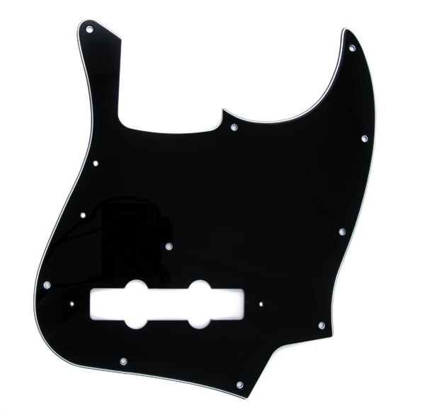 Fender - Pure Vintage Pickguard - Jazz Bass® '70s - 10-Hole Mount - Black - 3-Ply - 005-5252-049