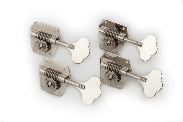 Fender - Pure Vintage Bass Tuning Machines - Nickel-Plated Steel - (4)