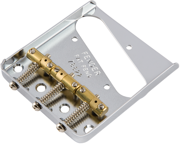 Fender - 3-Saddle American Vintage "Hot Rod" Telecaster® Bridge Assembly with Compensated Brass Saddles - Nickel - 009-1114-049