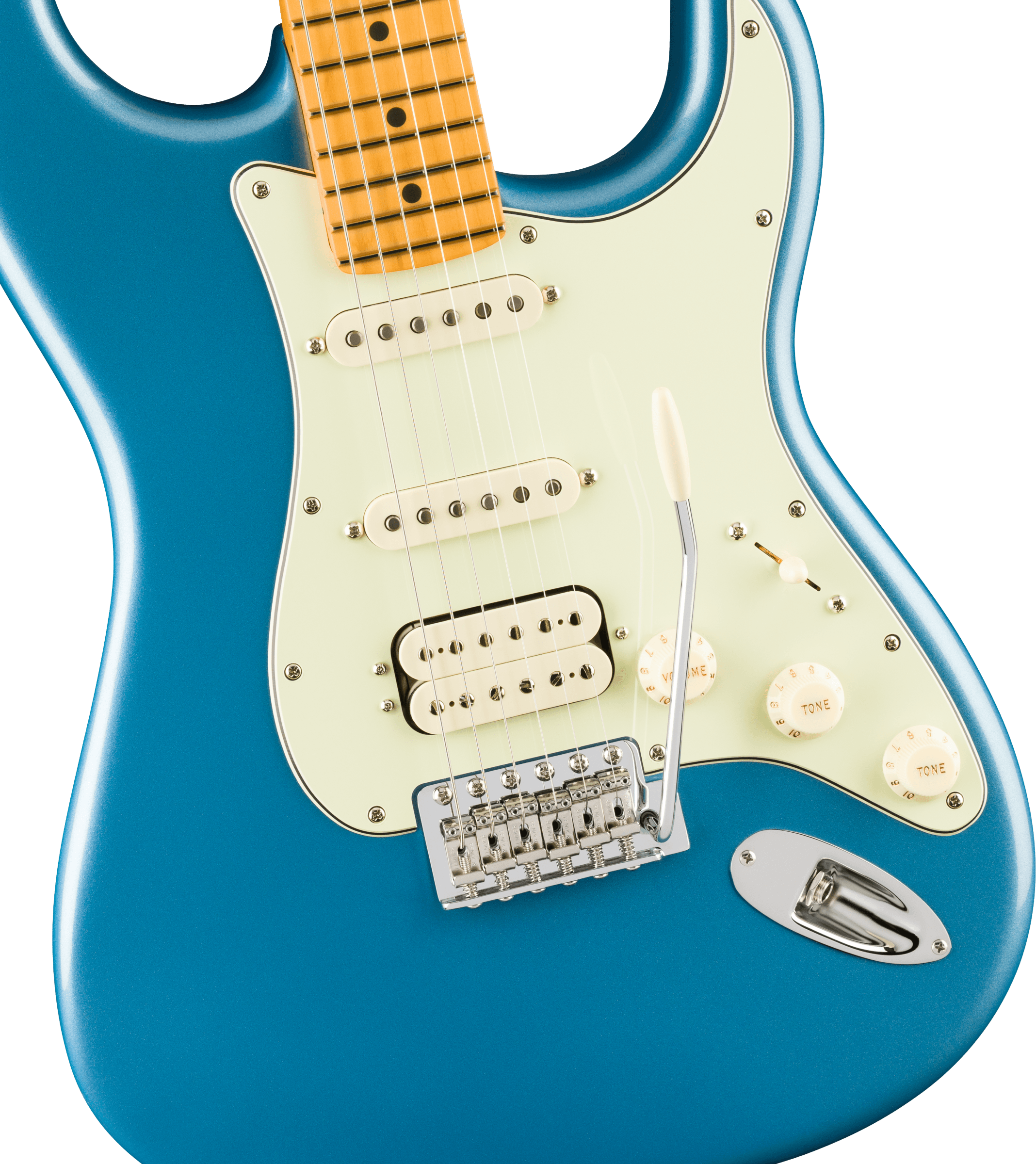 Fender - American Professional Classic Stratocaster® HSS, Maple Fingerboard, Faded Lake Placid Blue - 011-4952-379