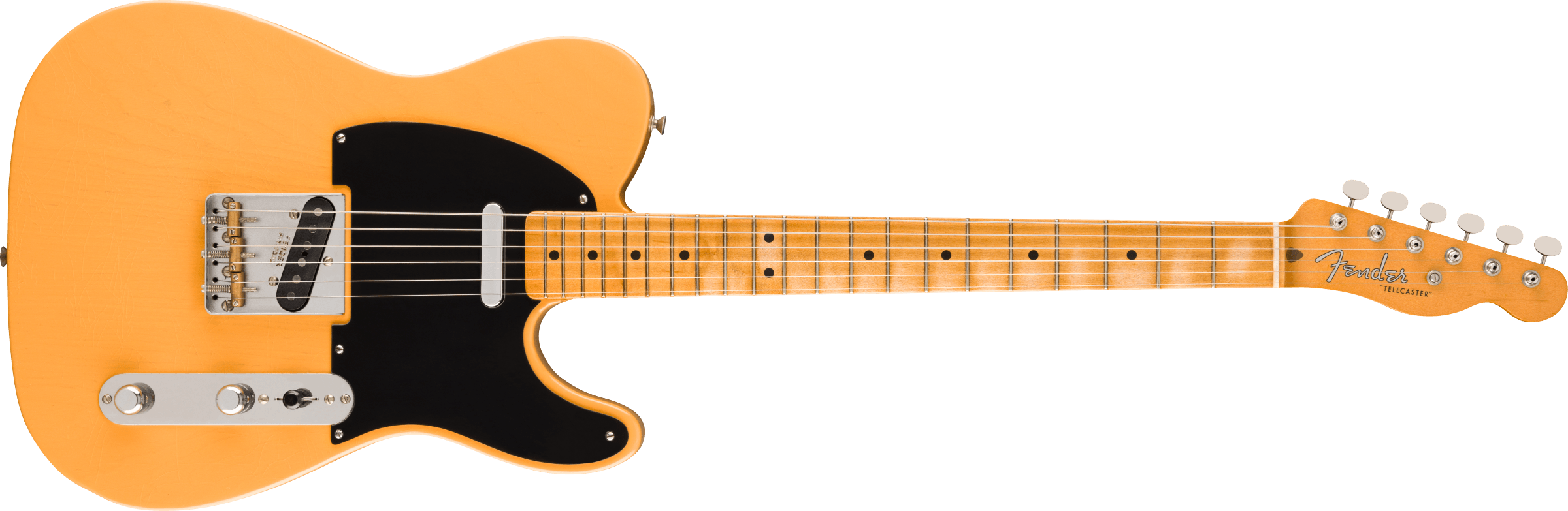 Fender - 75th Anniversary Vintera® Road Worn® 1951 Telecaster® - Maple Fingerboard - Butterscotch Blonde - 014-0122-750