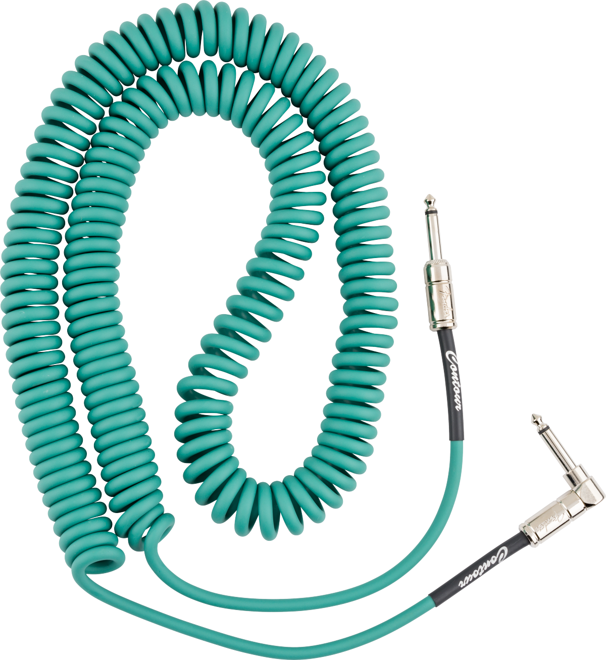 Fender - Contour™ 30' Coiled Cable, Sherwood Green - 099-0573-046
