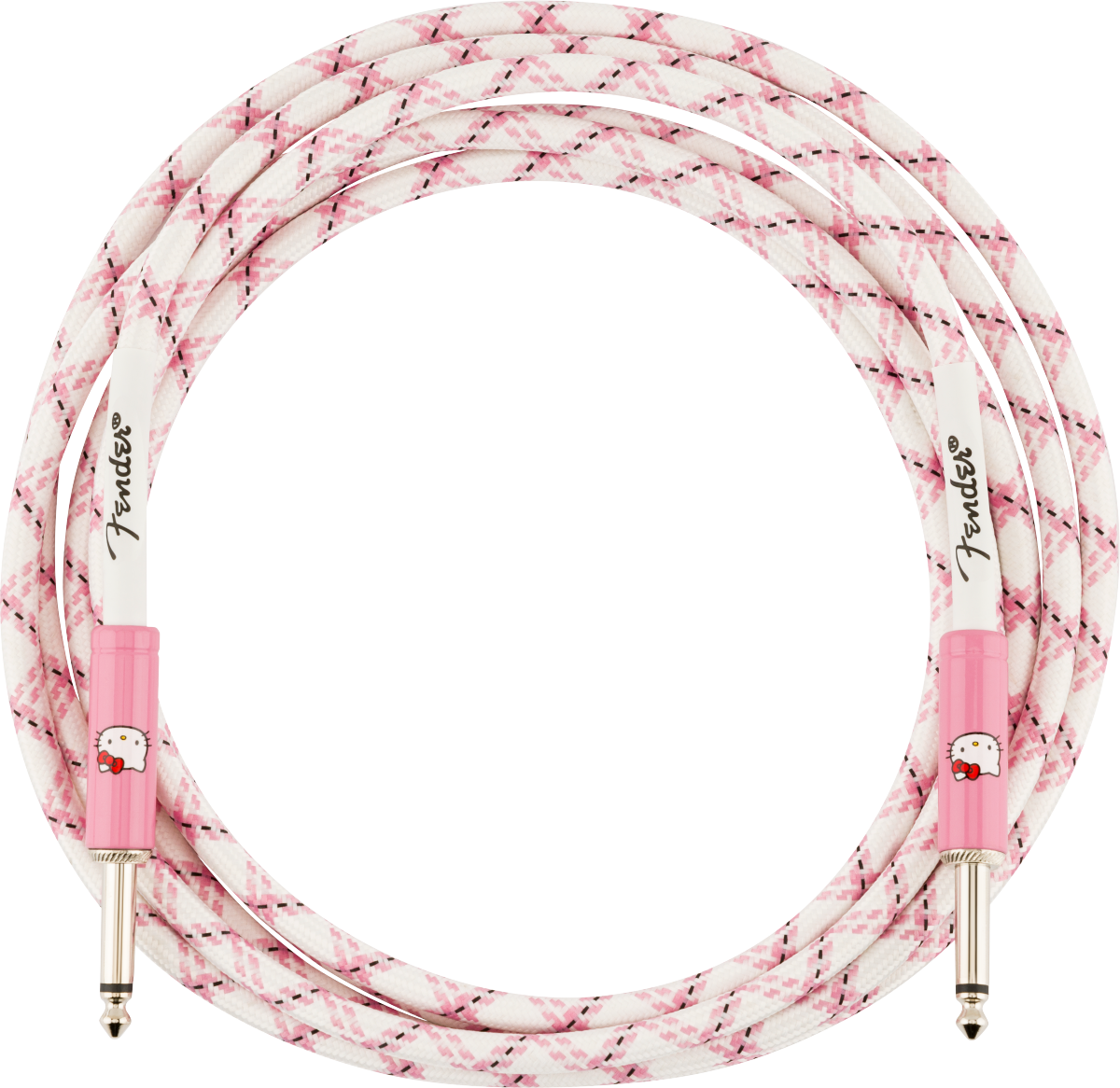 Fender - Fender® x Hello Kitty® White/Pink Woven Cable - 10' - 099-0818-123