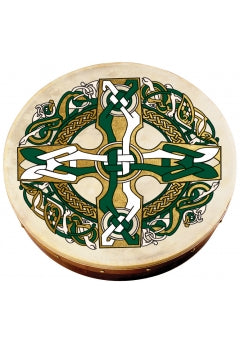 Walton - 12" Celtic Design Bodhran | Gaelic Cross - 10AWAL-1932