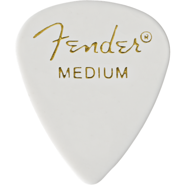 Fender - Classic Celluloid - White - 351 Shape - Medium - 144 Count - 198-0351-380