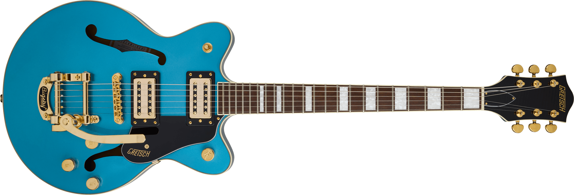 Gretsch - G2655TG Streamliner™ Center Block Jr. Double-Cut with Bigsby® LTD, Laurel Fingerboard, Riviera Blue - 280-7281-502