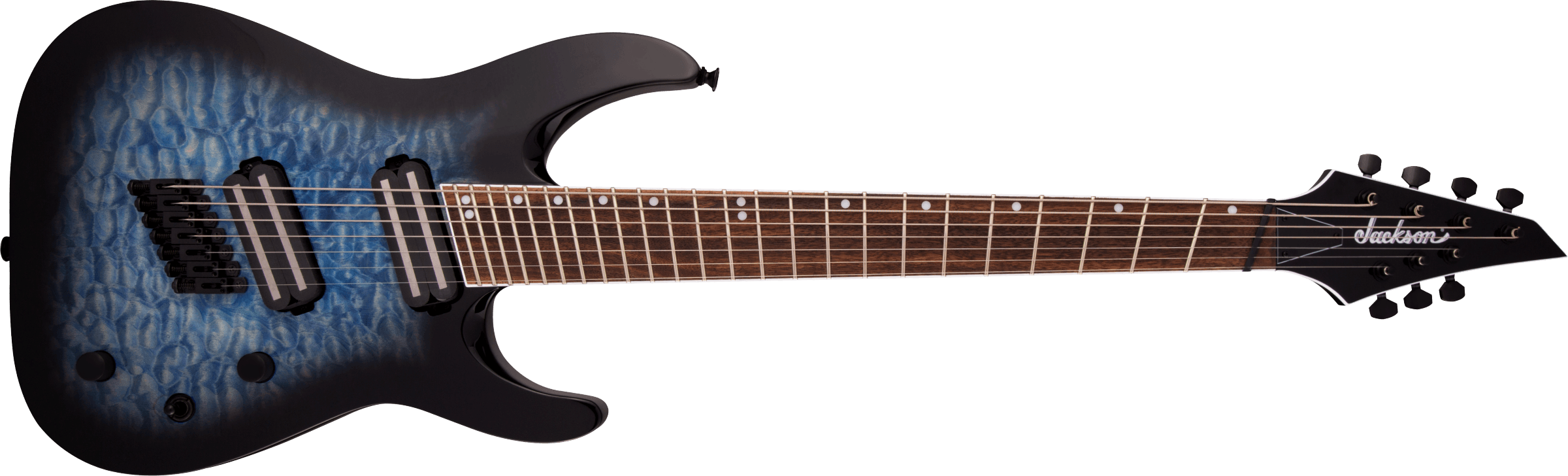 Jackson - X Series Soloist™ Arch Top SLATX7Q MS - Laurel Fingerboard - Multi-Scale - Transparent Blue Burst - 291-9914-586