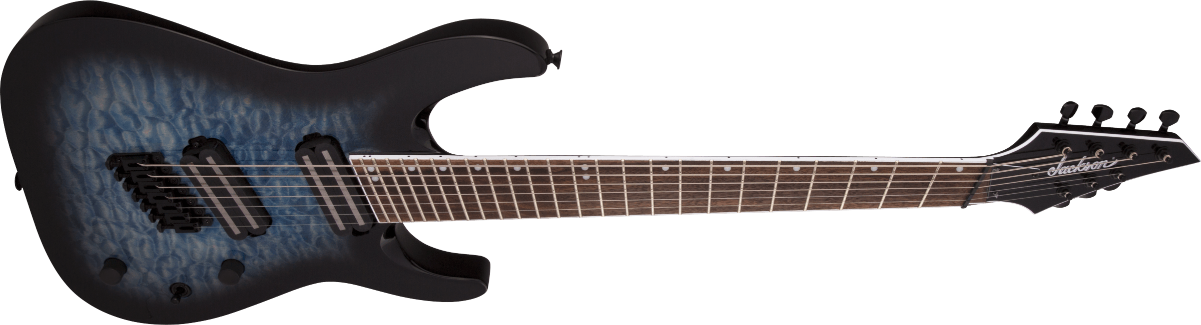 Jackson - X Series Soloist™ Arch Top SLATX7Q MS - Laurel Fingerboard - Multi-Scale - Transparent Blue Burst - 291-9914-586