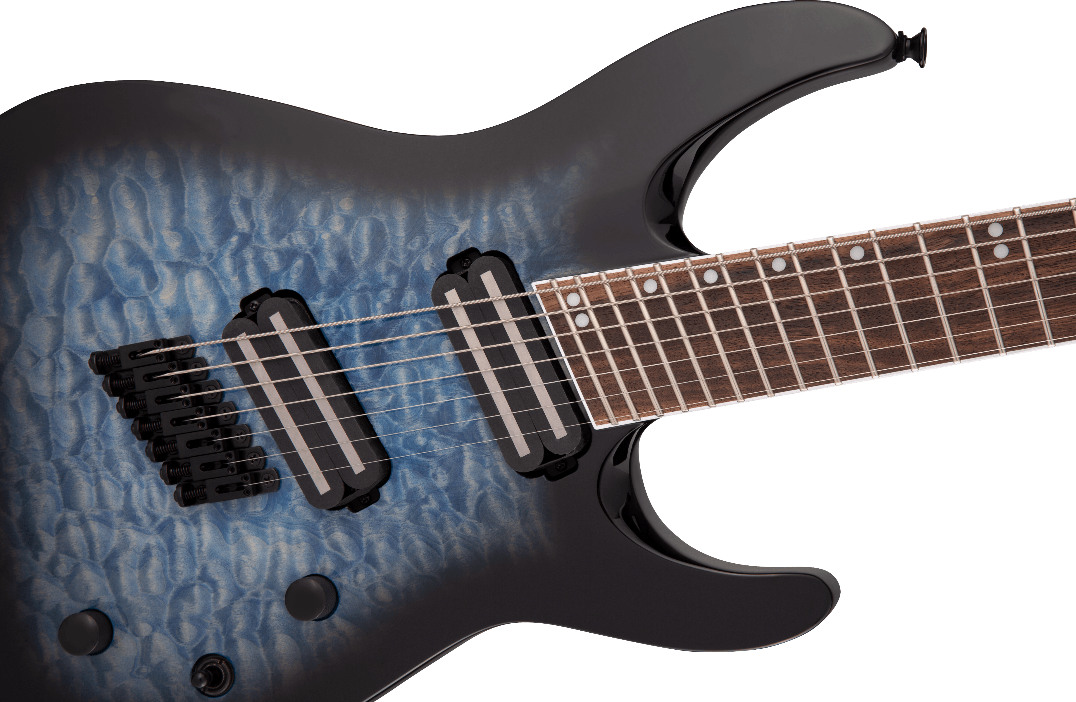 Jackson - X Series Soloist™ Arch Top SLATX7Q MS - Laurel Fingerboard - Multi-Scale - Transparent Blue Burst - 291-9914-586