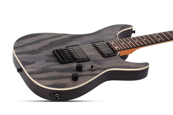 Schecter - C-1 Standard Electric Guitar, Black Fade Burst Burl - 3950-SHC