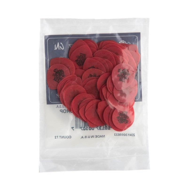 Dunlop - Red 0.50mm Tortex® Teardrop Guitar Pick (72/pack) - 413R-50