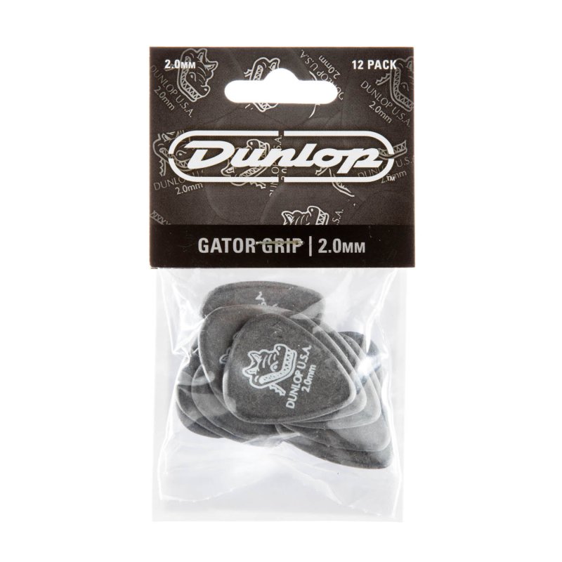 Dunlop - 2.0mm Gator Grip Guitar Pick (12/bag) - 417P-2.0
