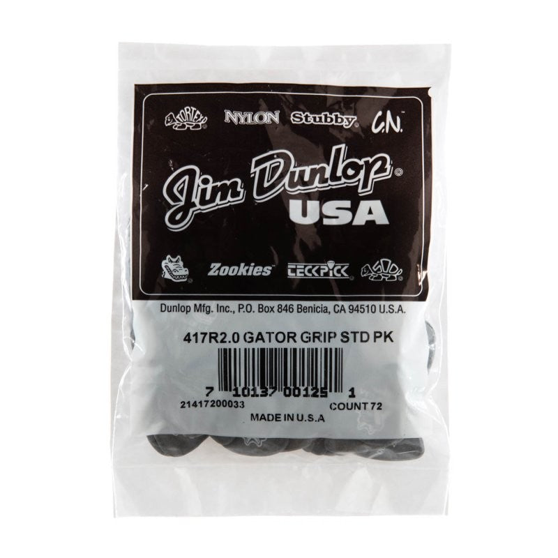 Dunlop - 2.0mm Gator Grip Guitar Pick (72/bag) - 417R-200