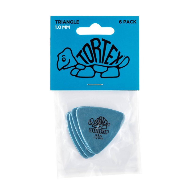Dunlop - Blue 1.0mm Tortex® Triangle Guitar Pick (6/pack) - 431P1.0