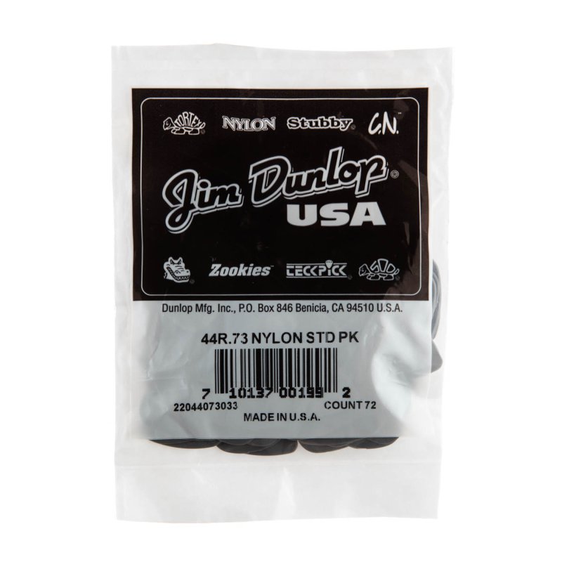 Dunlop - 0.73mm Nylon Guitar Pick (72/bag) - 44R-73
