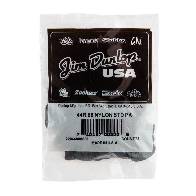 Dunlop - 0.88mm Nylon Guitar Pick (72/bag) - 44R-88