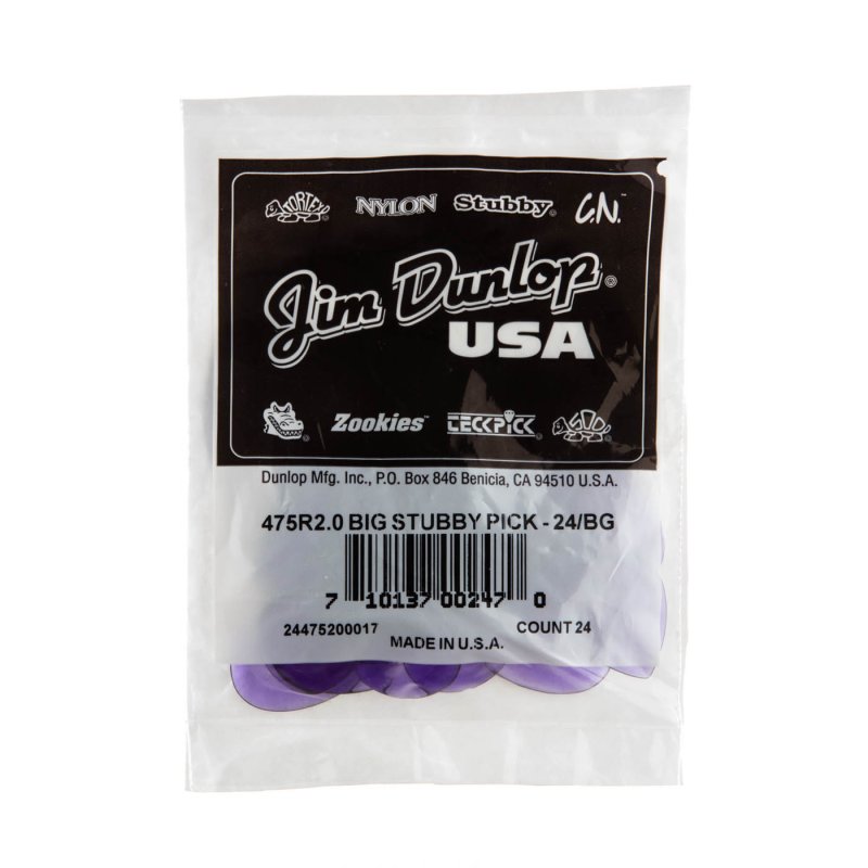Dunlop - 2.0mm Big Stubby® Guitar Pick (24/bag) - 475R200