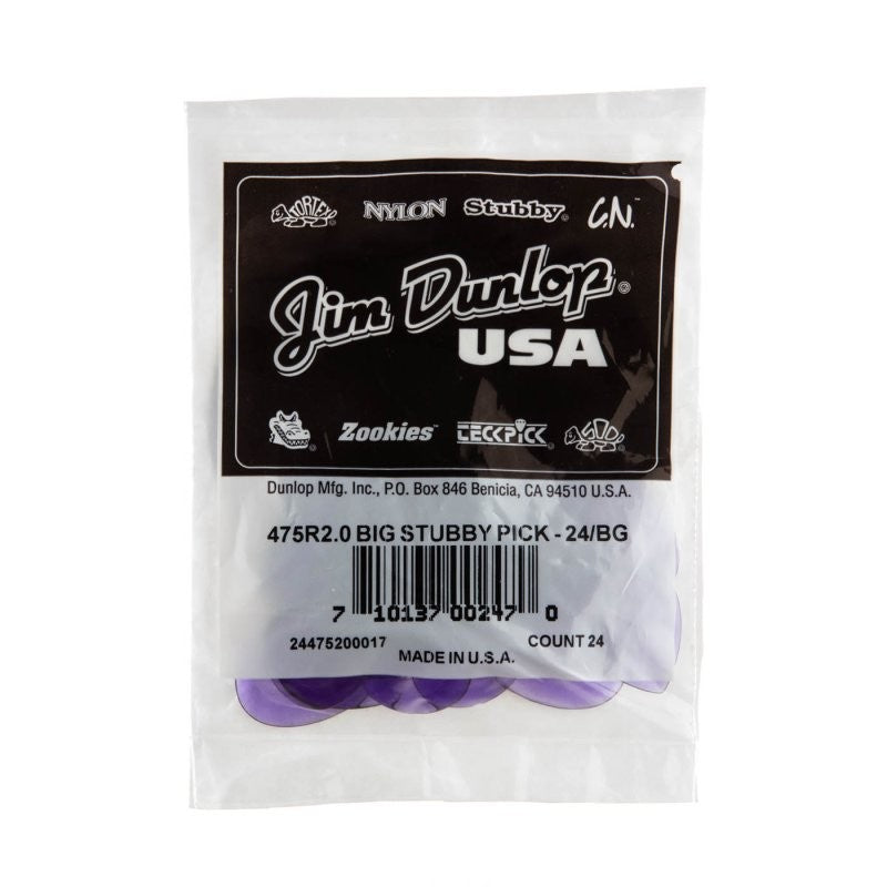 Dunlop - 2.0mm Big Stubby® Guitar Pick (24/bag) - 475R200