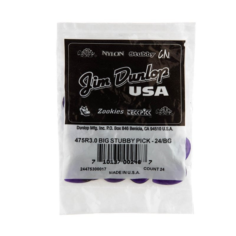 Dunlop - 3.0mm Big Stubby® Guitar Pick (24/bag) - 475R3.0