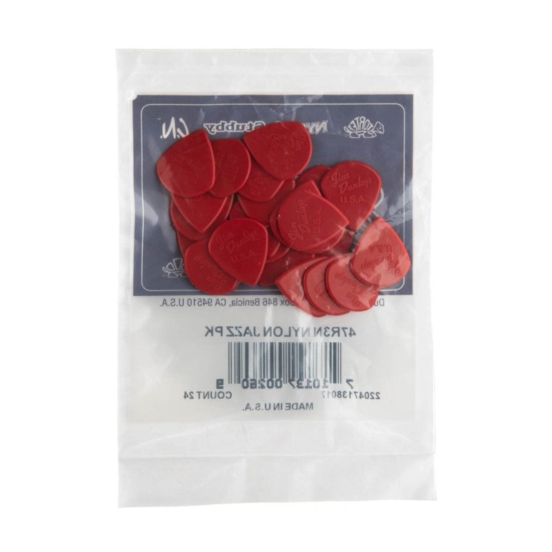 Dunlop - Red Nylon Jazz III Guitar Pick (24/bag) - 47R3N