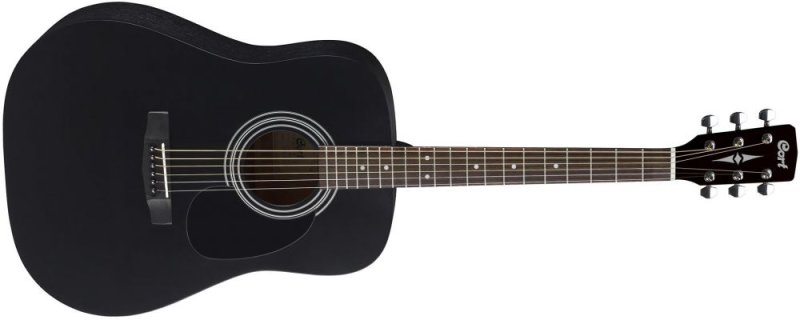 Cort Guitars - Standard Series Spruce Top Acoustic Guitar, Black Satin - AD810-BKS