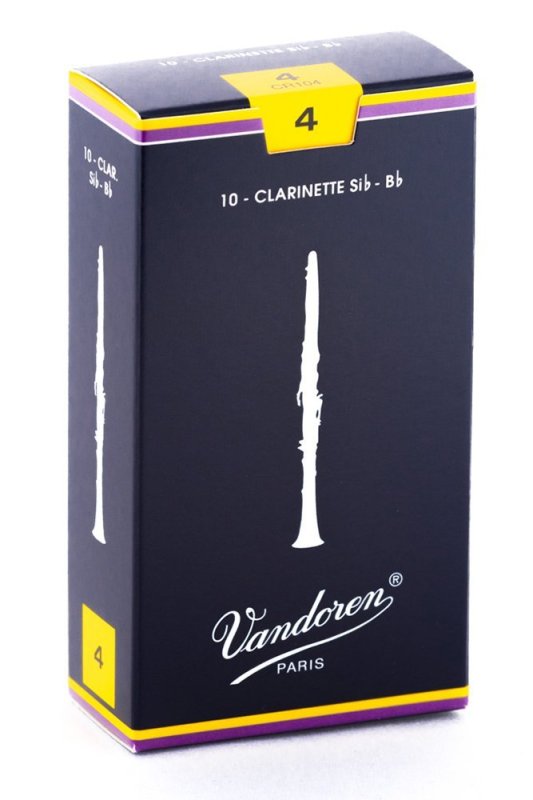 Vandoren - Bb Clarinet Traditional Reeds Strength 4; Box of 10 - CR104
