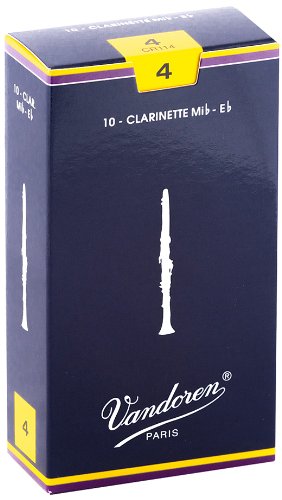 Vandoren - Eb Clarinet Traditional Reeds Strength 4 - CR114