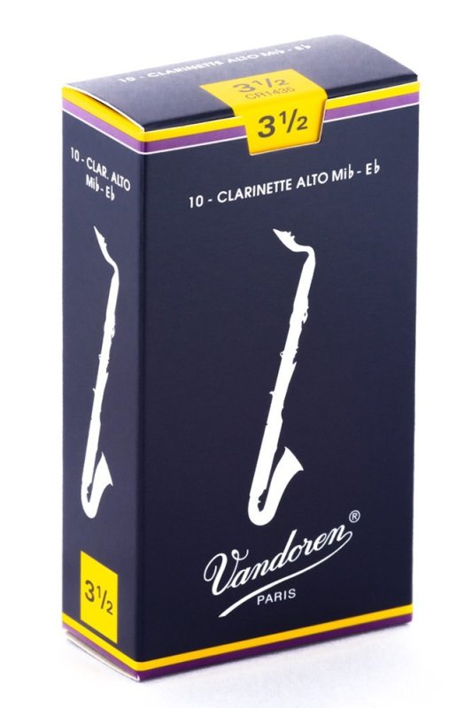 Vandoren - Alto Clarinet Traditional Reeds Strength 3.5; Box of 10 - CR1435