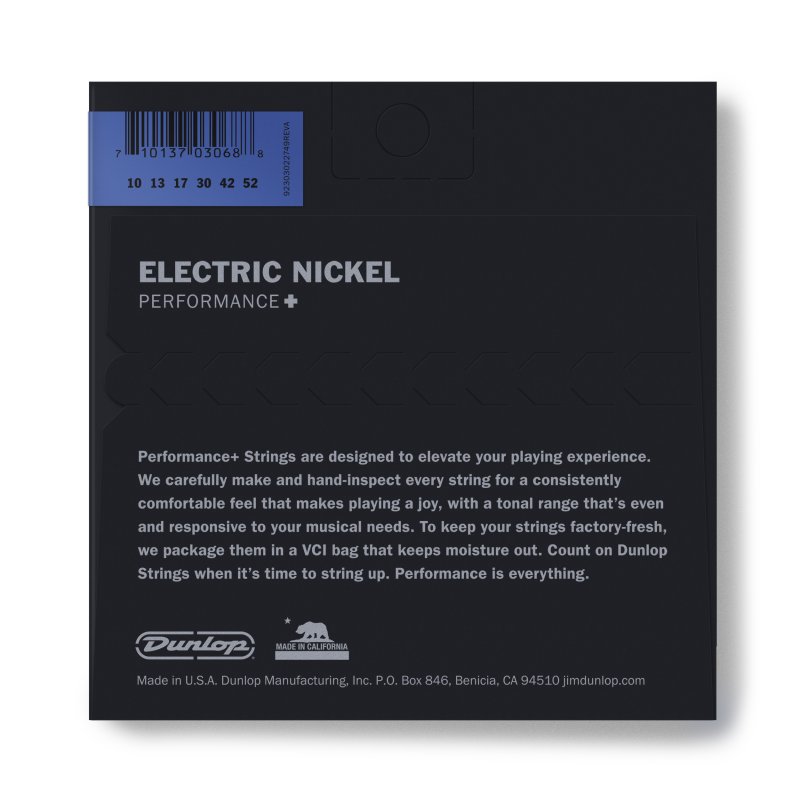 Dunlop - Nickel Plated Steel Electric Strings - .010-.052 - Med Top / Heavy Bottom - DEN1052
