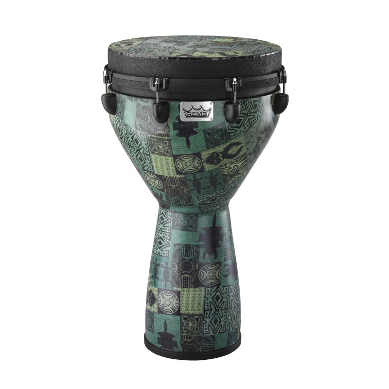 Remo - Mondo™ Djembe Drum - Green Kinte, 14" - DJ-0014-32