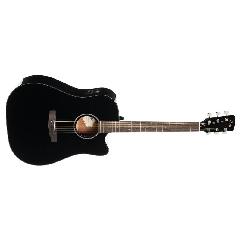 Cort Guitars - Earth Series Acoustic/Electric Guitar, Black - EARTH60CE-BK