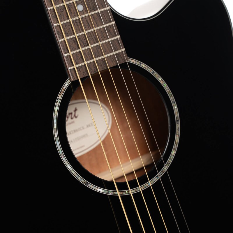 Cort Guitars - Earth Series Acoustic/Electric Guitar, Black - EARTH60CE-BK