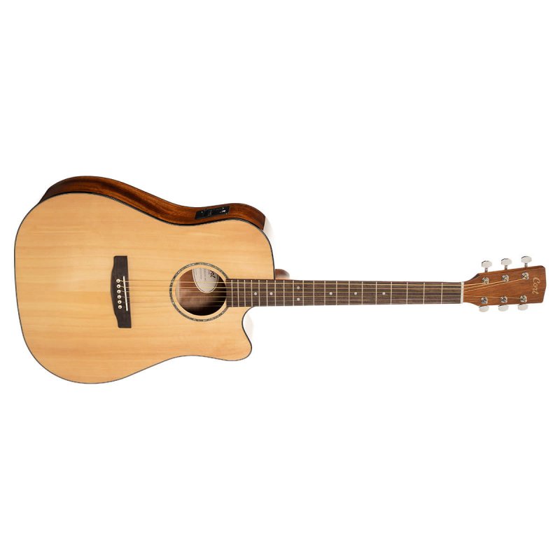 Cort Guitars - Earth Series Acoustic/Electric Guitar, Natural - EARTH60CE-NAT