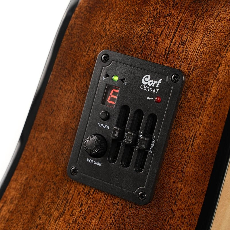 Cort Guitars - Earth Series Acoustic/Electric Guitar, Natural - EARTH60CE-NAT