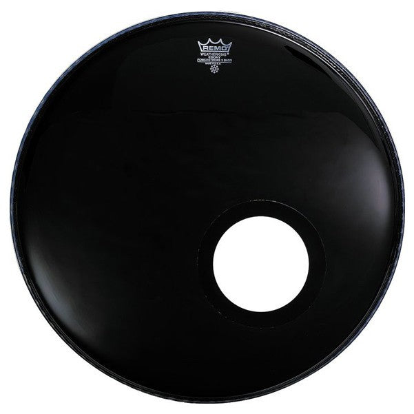 Remo - 22-Inch Encore Ebony Bass Drum Resonator Drum Head with Sound Hole - EN-1022-ES