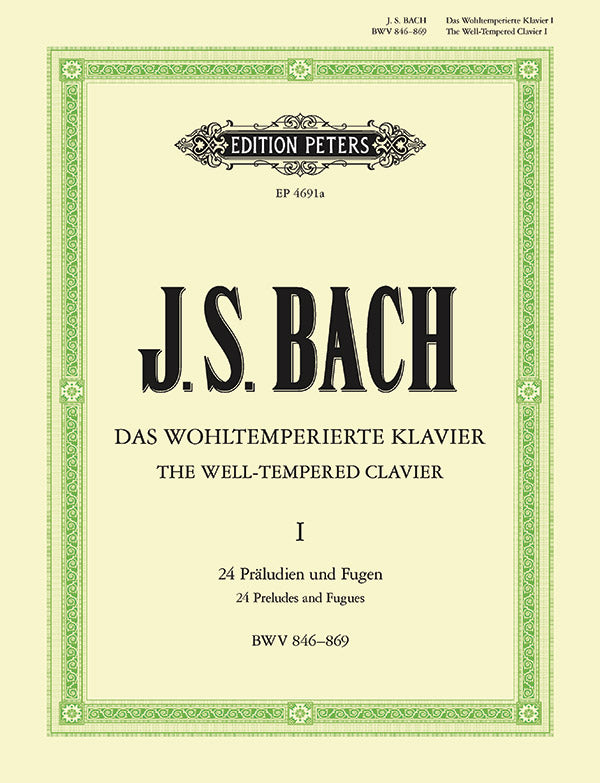 Edition Peters - J.S. Bach - The Well-Tempered Clavier, Vol. 1