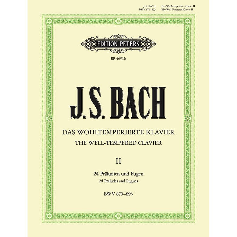 Edition Peters - J.S. Bach - The Well-Tempered Clavier, Vol. 2