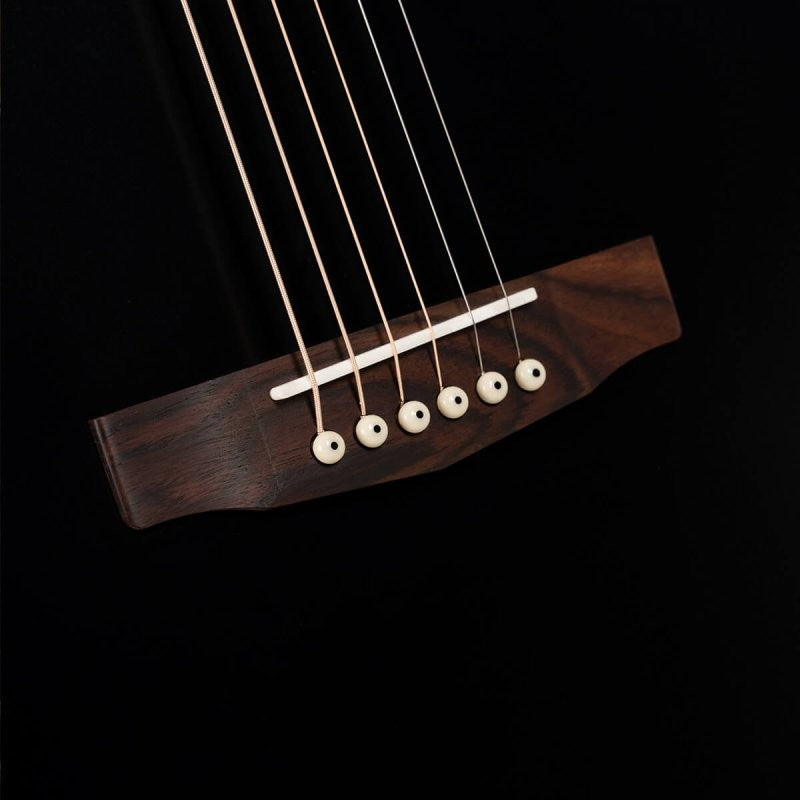 Cort Guitars - Essence Series Grand Auditorium Acoustic Guitar - Black Top Semi Gloss - ESSENCEGA4BTSG