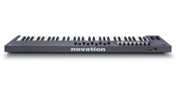 Novation - 61-Key MIDI Controller Keyboard with 16 RGB-backlit Pads, 8 Knobs, 9 Faders, and Pitch Bend - FLKEY-61