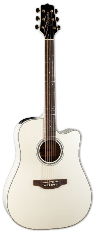 Takamine - G Series Steel String Dreadnought Acoustic / Electric Guitar - Pearl White - GD37CEPW
