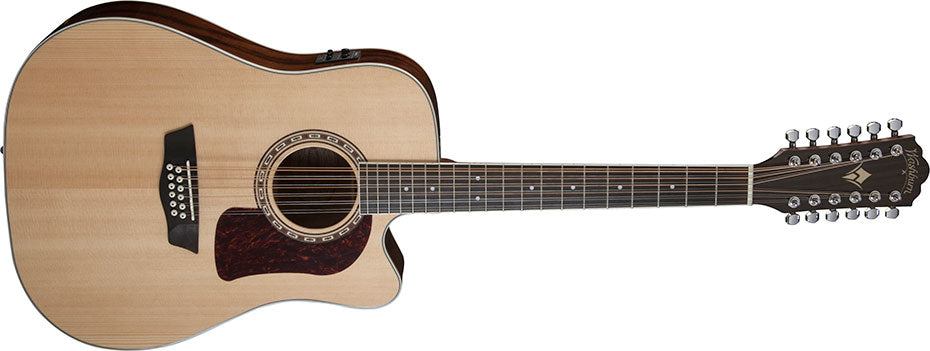 Washburn - Heritage 10 Series Acoustic Cutaway Guitar - Natural - HD10SCE12-O