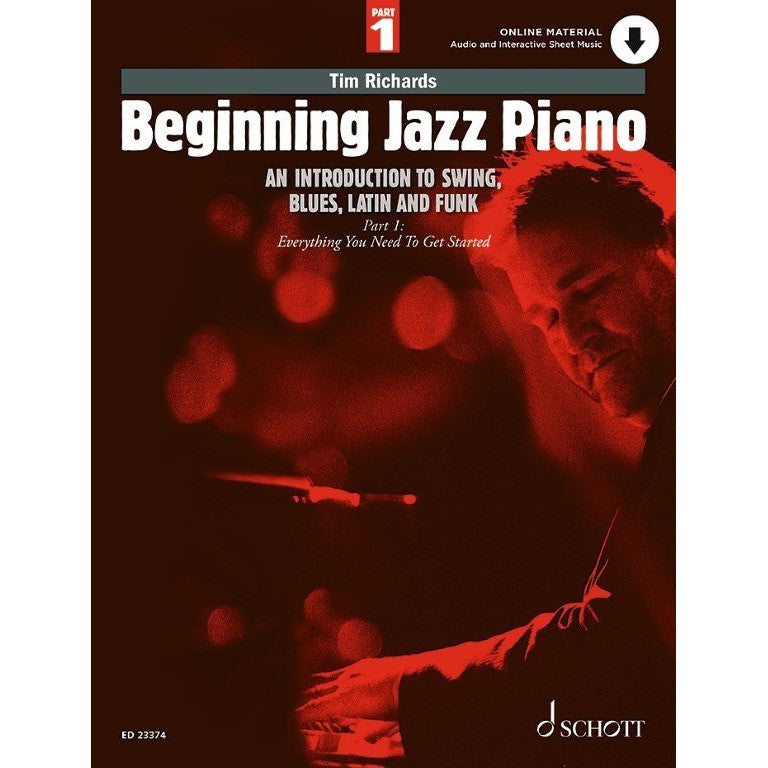 HL49046774 49046774 ED23374 ED 23374 Schott Music - Beginning Jazz Piano: An Introduction to Swing, Blues, Latin, and Funk