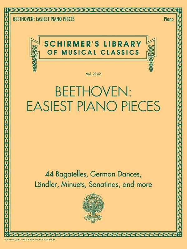 G. Schirmer, Inc. - L.V. Beethoven - Easiest Piano Pieces