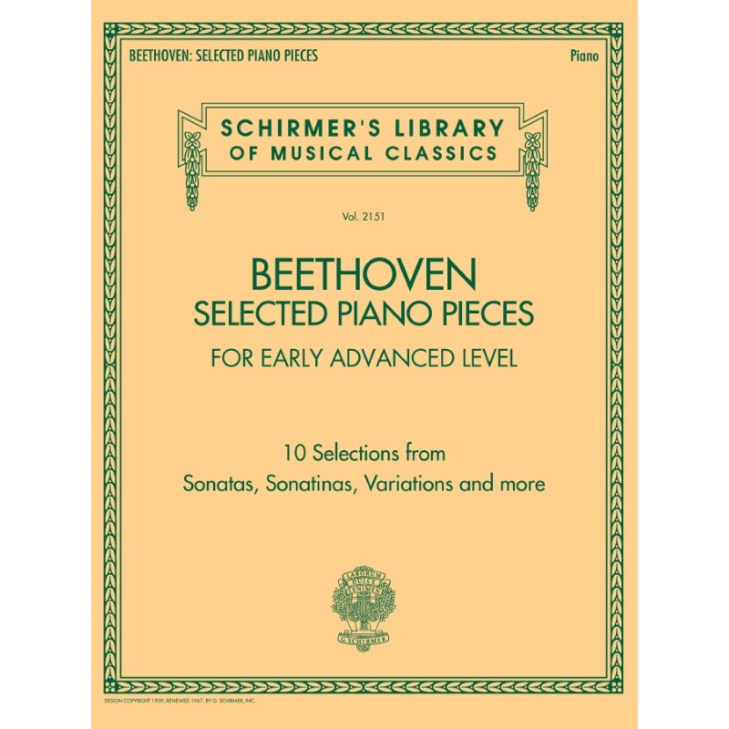 G. Schirmer, Inc. - L.V. Beethoven - Selected Piano Pieces - For Early Advanced Level