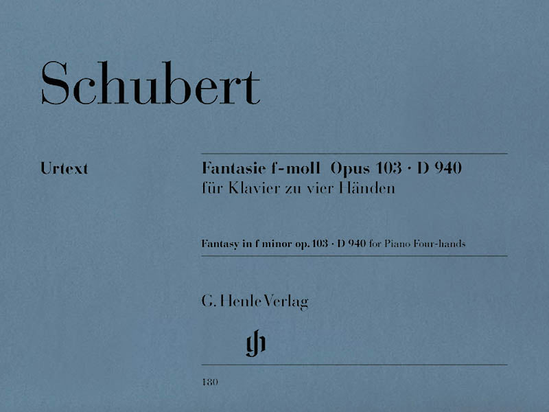HL51480180 51480180 HN180 HN 180 G. Henle Verlag - F.Schubert - Fantasy in F Minor op. 103 - D 940 for Piano Four-hands