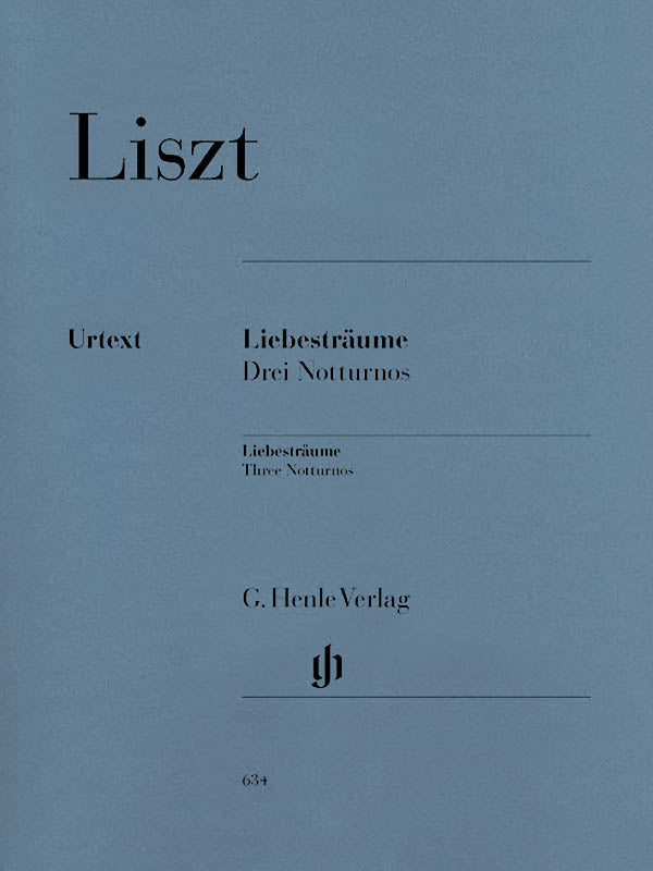 HL51480634 51480634 HN634 HN 634 G. Henle Verlag - F. Liszt - Liebesträume - Three Notturnos