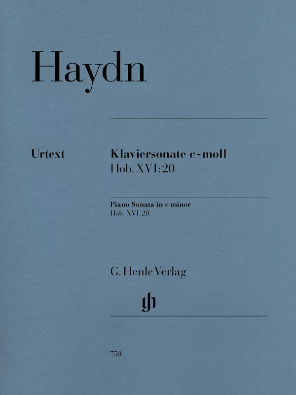 HL51480750 51480750 HN750 HN 750 G. Henle Verlag - J. Haydn - Piano Sonata in C minor - Hob. XVI:20