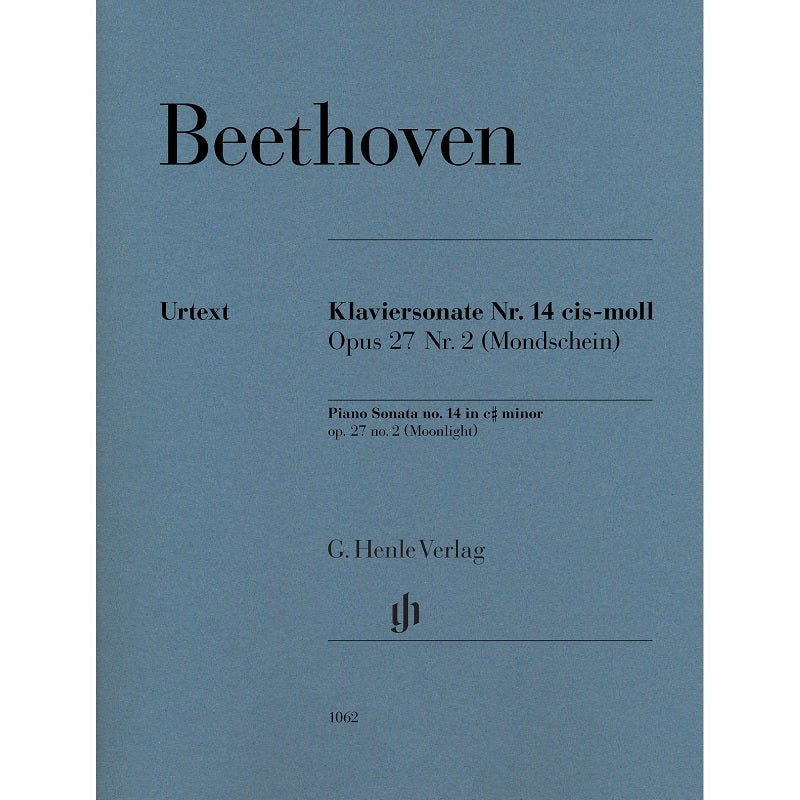 HL51481062 51481062 HN1062 HN 1062 G. Henle Verlag - L.V. Beethoven - Piano Sonata No. 14 C# Minor Op. 27 No. 2 (Moonlight)
