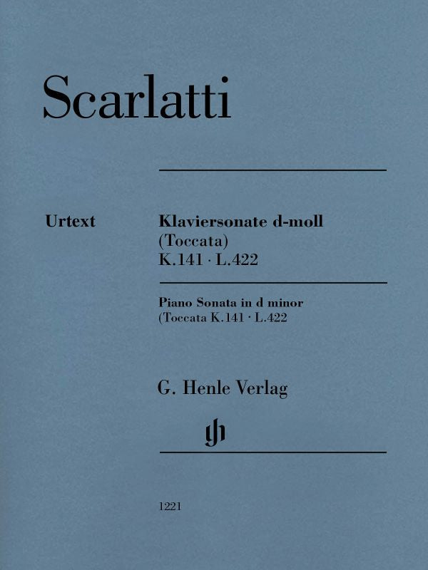HL51481221 51481221 HN1221 HN 1221 G. Henle Verlag - D. Scarlatti - Piano Sonata in d Minor - Toccata K.141 - L.422