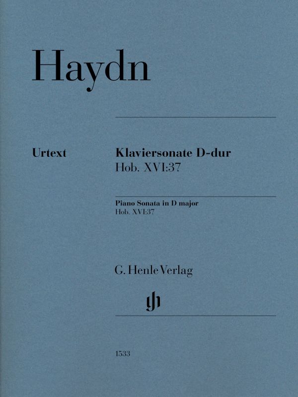 HL51481533 51481533 HN1533 HN 1533 G. Henle Verlag - J. Haydn - Piano Sonata D major - Hob XVI:37